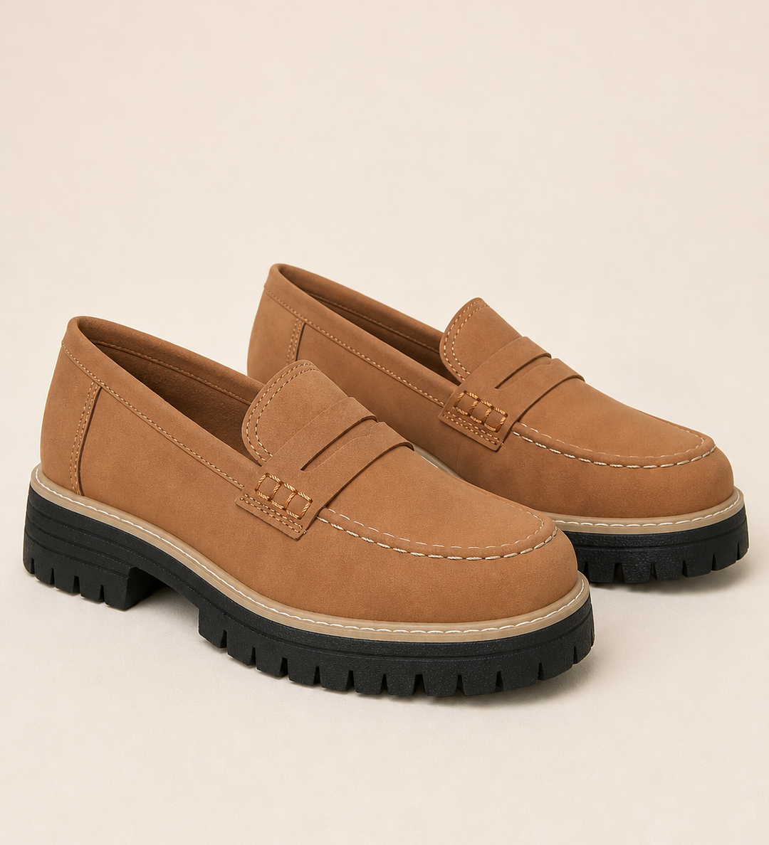 Dot | Harjattu paksupohjainen platform-loafer