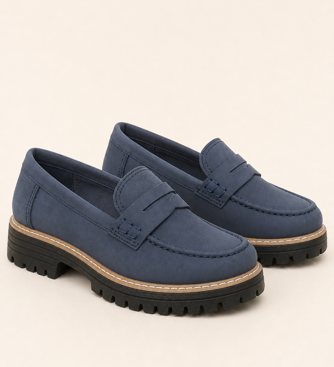 Dot | Harjattu paksupohjainen platform-loafer