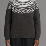 Ophelia | Musta vintage fair isle -neulepusero