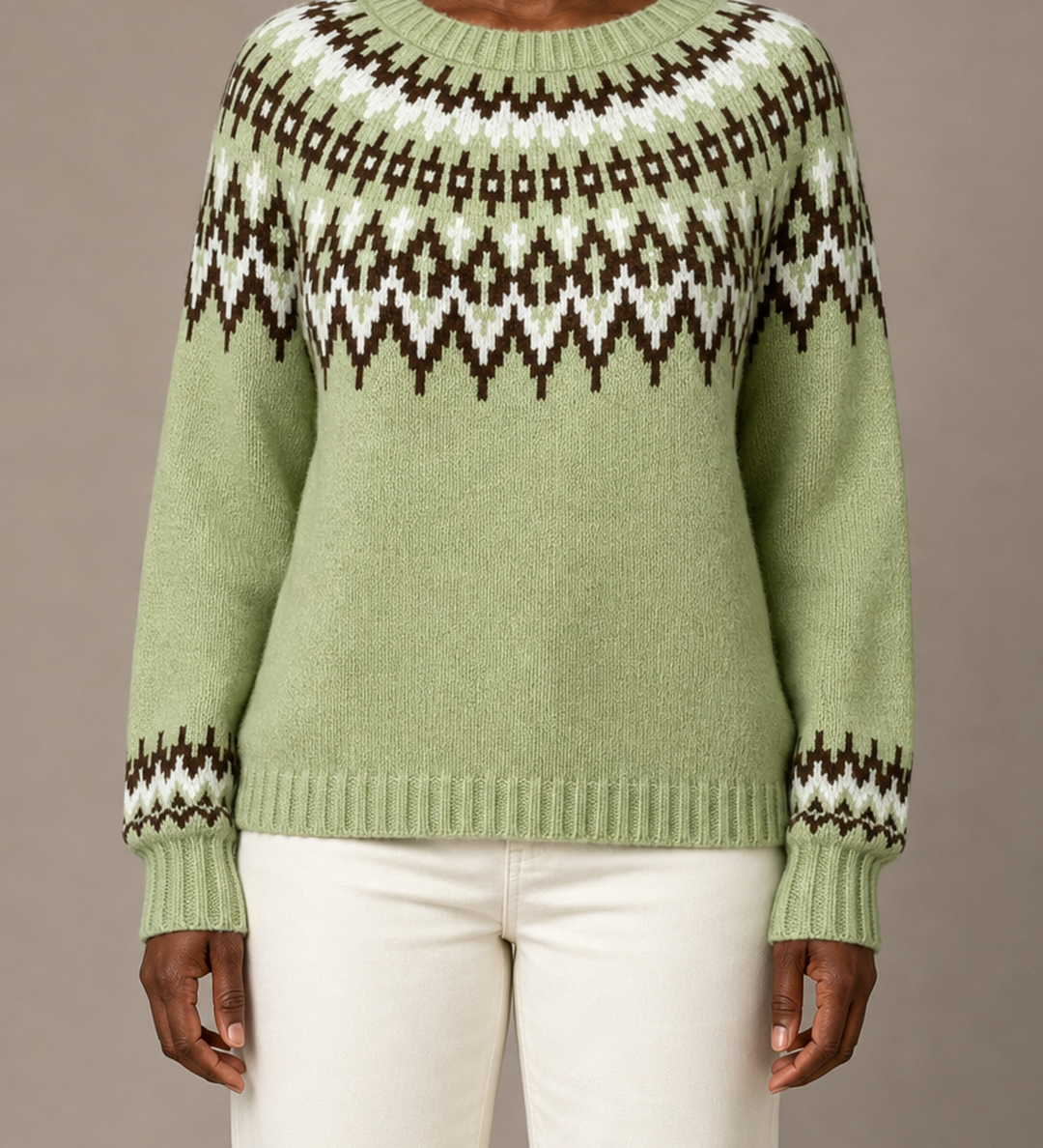 Georgia | Matchanvihreä fair isle -kaarrokeneule