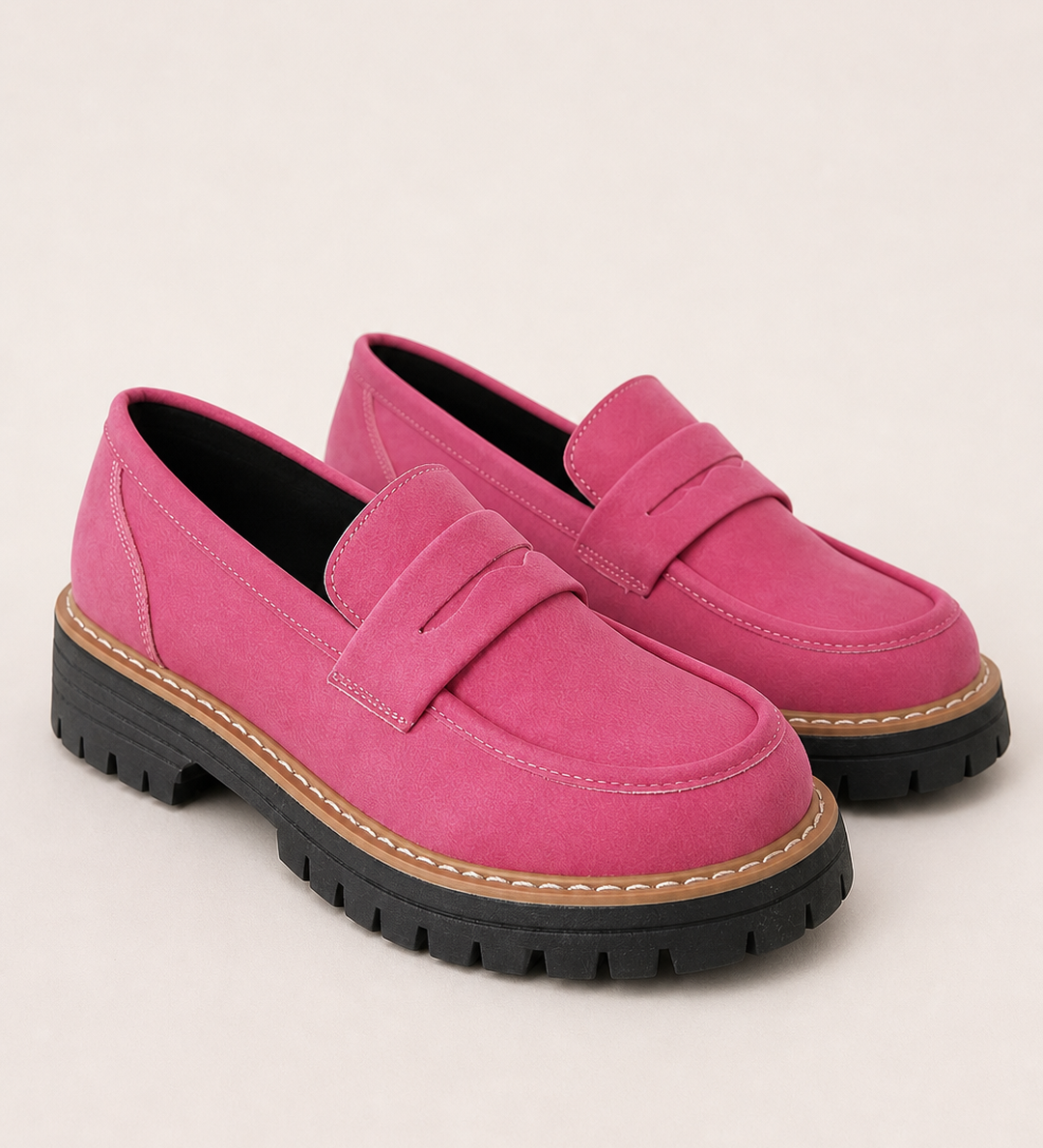 Dot | Harjattu paksupohjainen platform-loafer