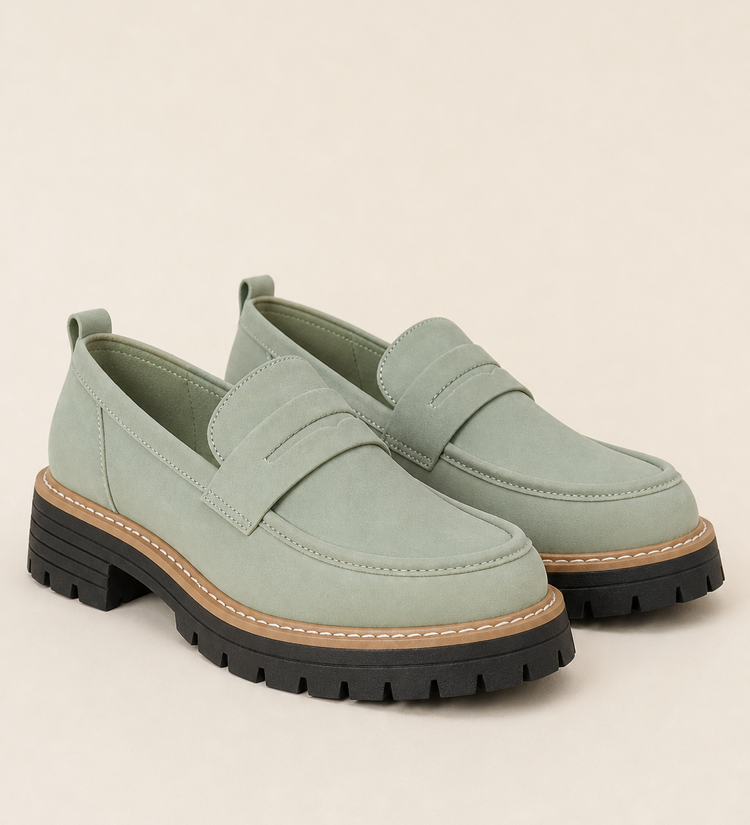 Dot | Harjattu paksupohjainen platform-loafer