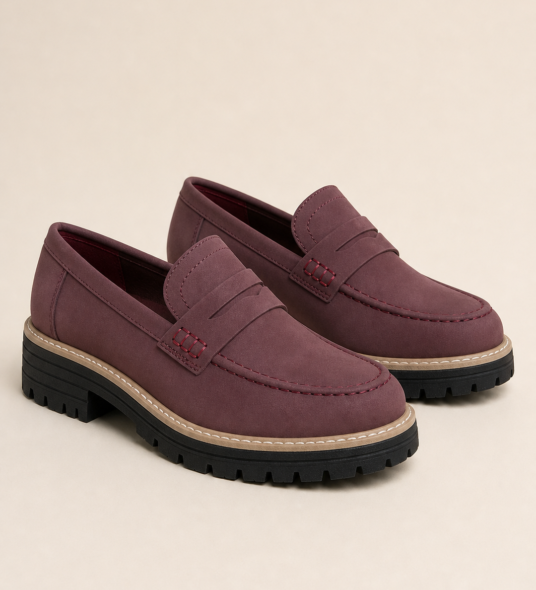 Dot | Harjattu paksupohjainen platform-loafer