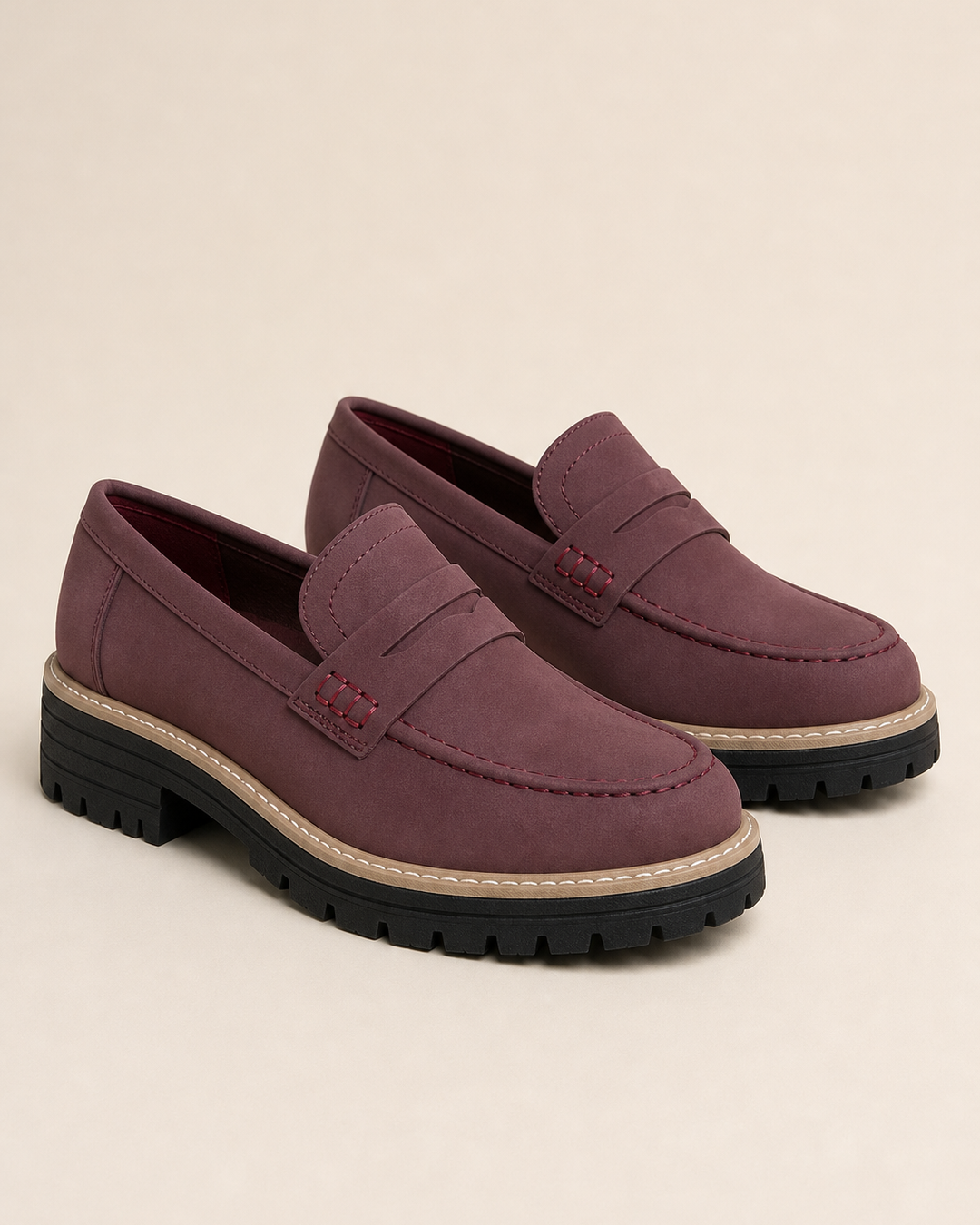 Dot | Harjattu paksupohjainen platform-loafer