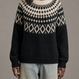 Sylvia | Harmaa vintage fair isle -neulepusero