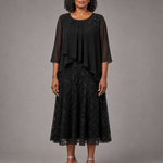 Lace | Morsiamen äidin sifonkimekko pitsikerroksella