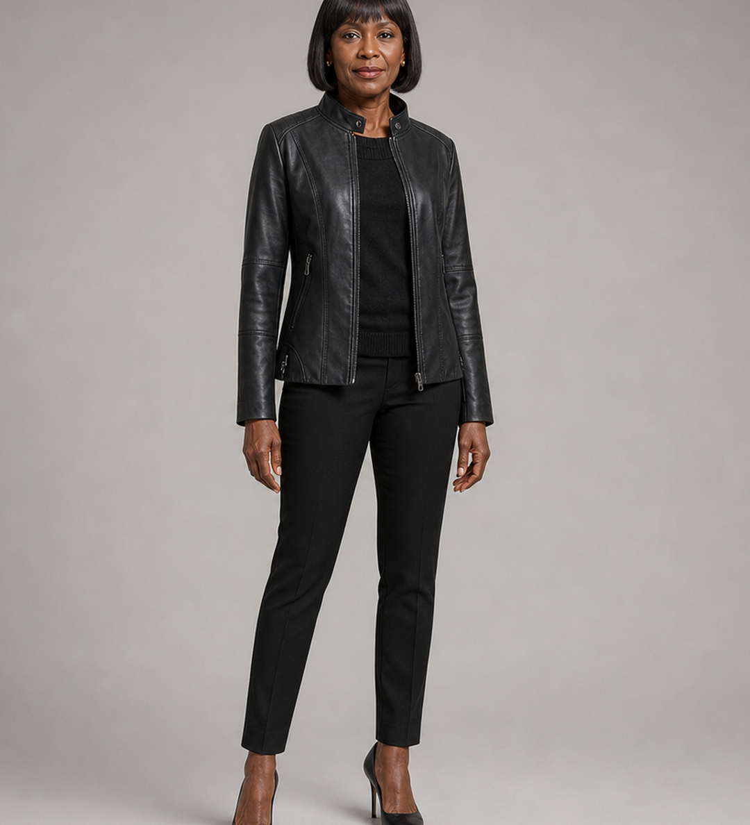 Audrey | Kapea vetoketjullinen biker-takki