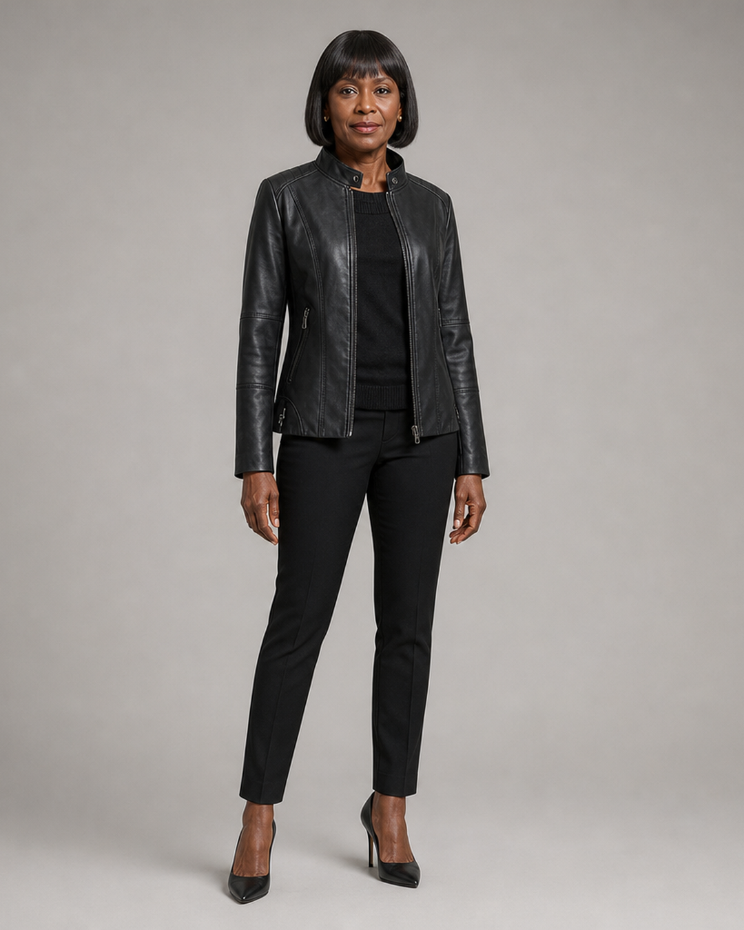 Audrey | Kapea vetoketjullinen biker-takki
