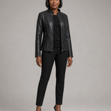 Audrey | Kapea vetoketjullinen biker-takki