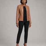 Audrey | Kapea vetoketjullinen biker-takki