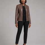 Audrey | Kapea vetoketjullinen biker-takki