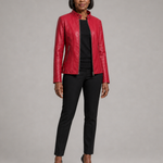 Audrey | Kapea vetoketjullinen biker-takki