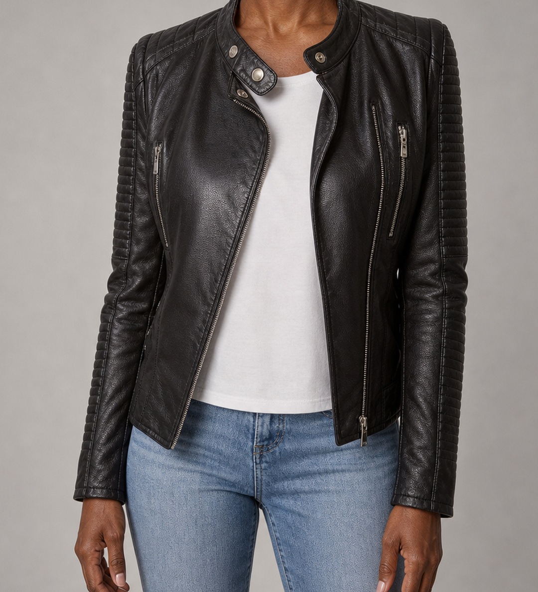 Inez | Biker-tyylinen vetoketjutakki