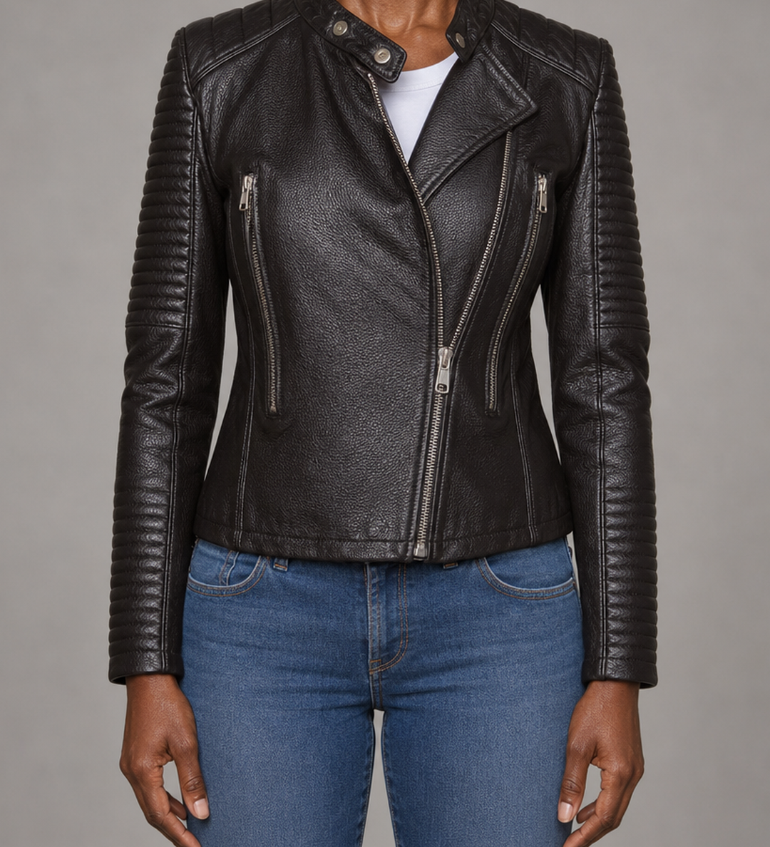 Inez | Biker-tyylinen vetoketjutakki