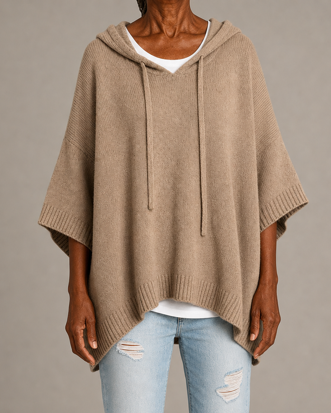 Janice | Taupe-ponchoneule