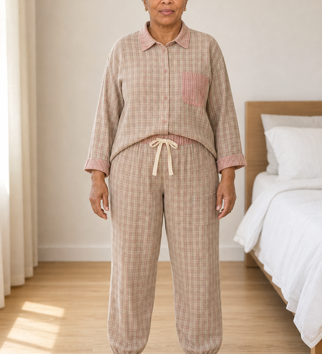 Margot | Ruudullinen pyjamasetti