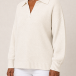 Alison | Hupullinen neulepusero kauluksella