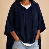 Desiree | Neulottu hupullinen poncho