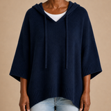 Desiree | Neulottu hupullinen poncho
