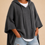 Desiree | Neulottu hupullinen poncho