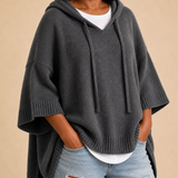 Desiree | Neulottu hupullinen poncho