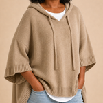 Desiree | Neulottu hupullinen poncho