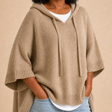 Desiree | Neulottu hupullinen poncho