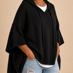 Desiree | Neulottu hupullinen poncho