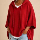 Desiree | Neulottu hupullinen poncho