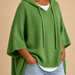 Desiree | Neulottu hupullinen poncho