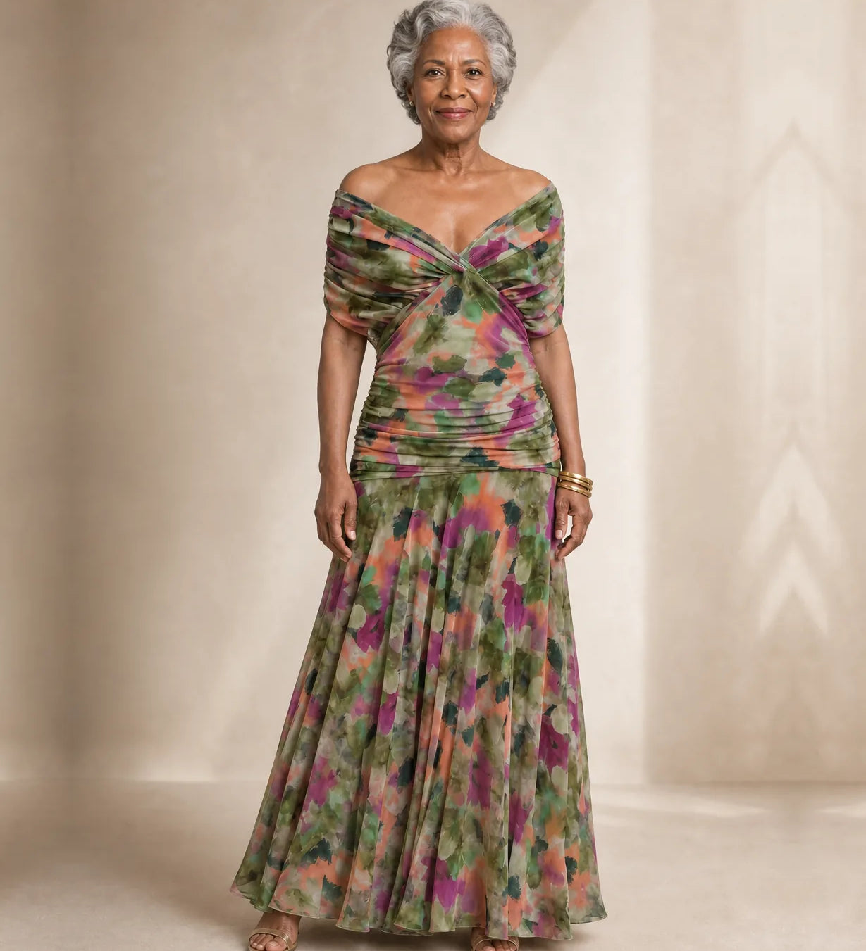 Tiana | Värikäs elegantti mekko