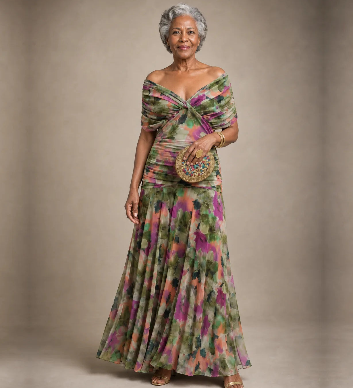 Tiana | Värikäs elegantti mekko