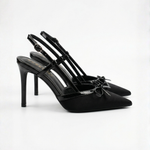 Valora | Satiiniset slingback-avokkaat rusetilla