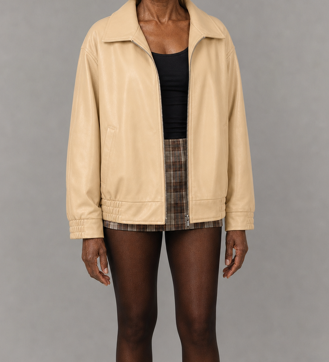 Hattie | Rento vetoketjullinen bomber-takki