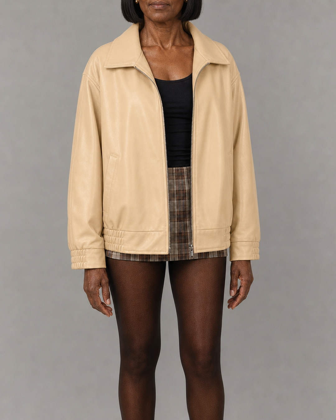 Hattie | Rento vetoketjullinen bomber-takki