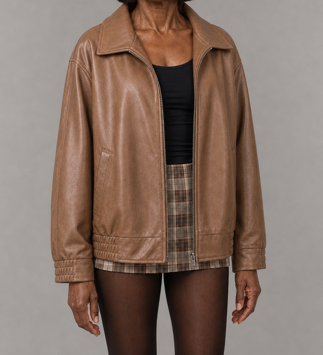 Hattie | Rento vetoketjullinen bomber-takki