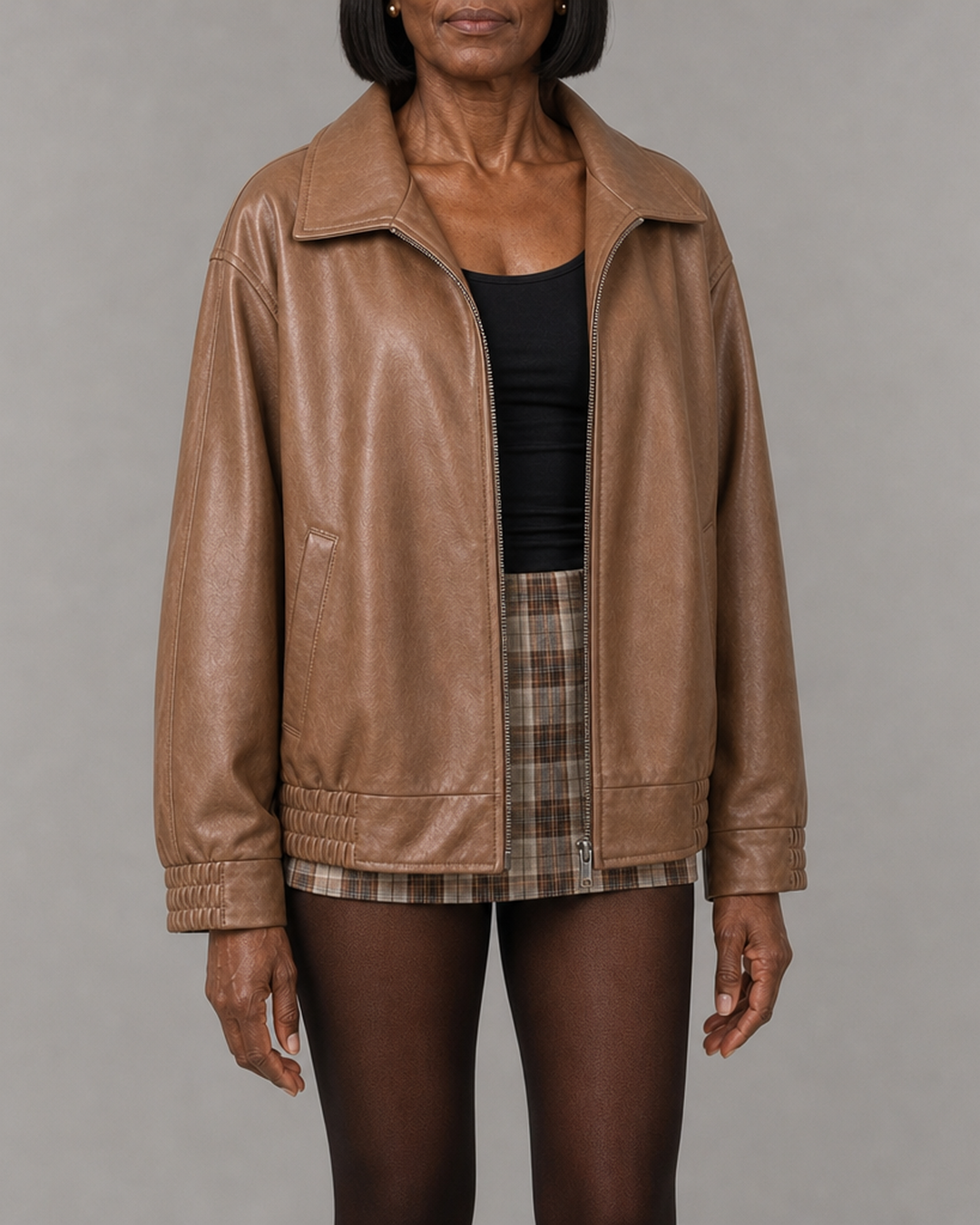 Hattie | Rento vetoketjullinen bomber-takki