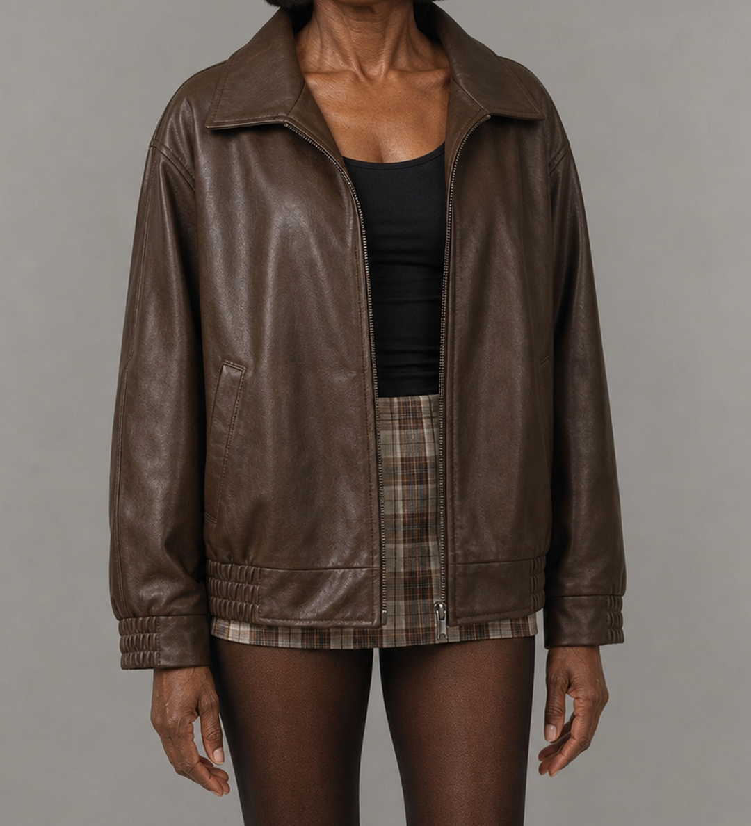 Hattie | Rento vetoketjullinen bomber-takki