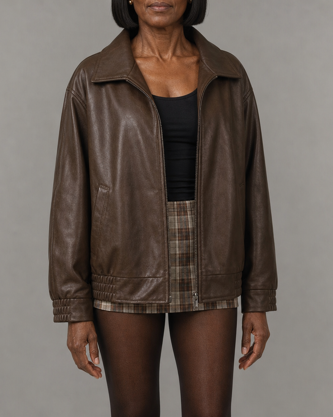 Hattie | Rento vetoketjullinen bomber-takki
