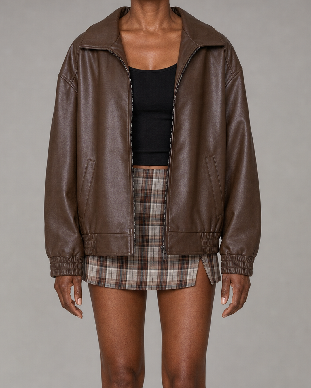 Hattie | Rento vetoketjullinen bomber-takki