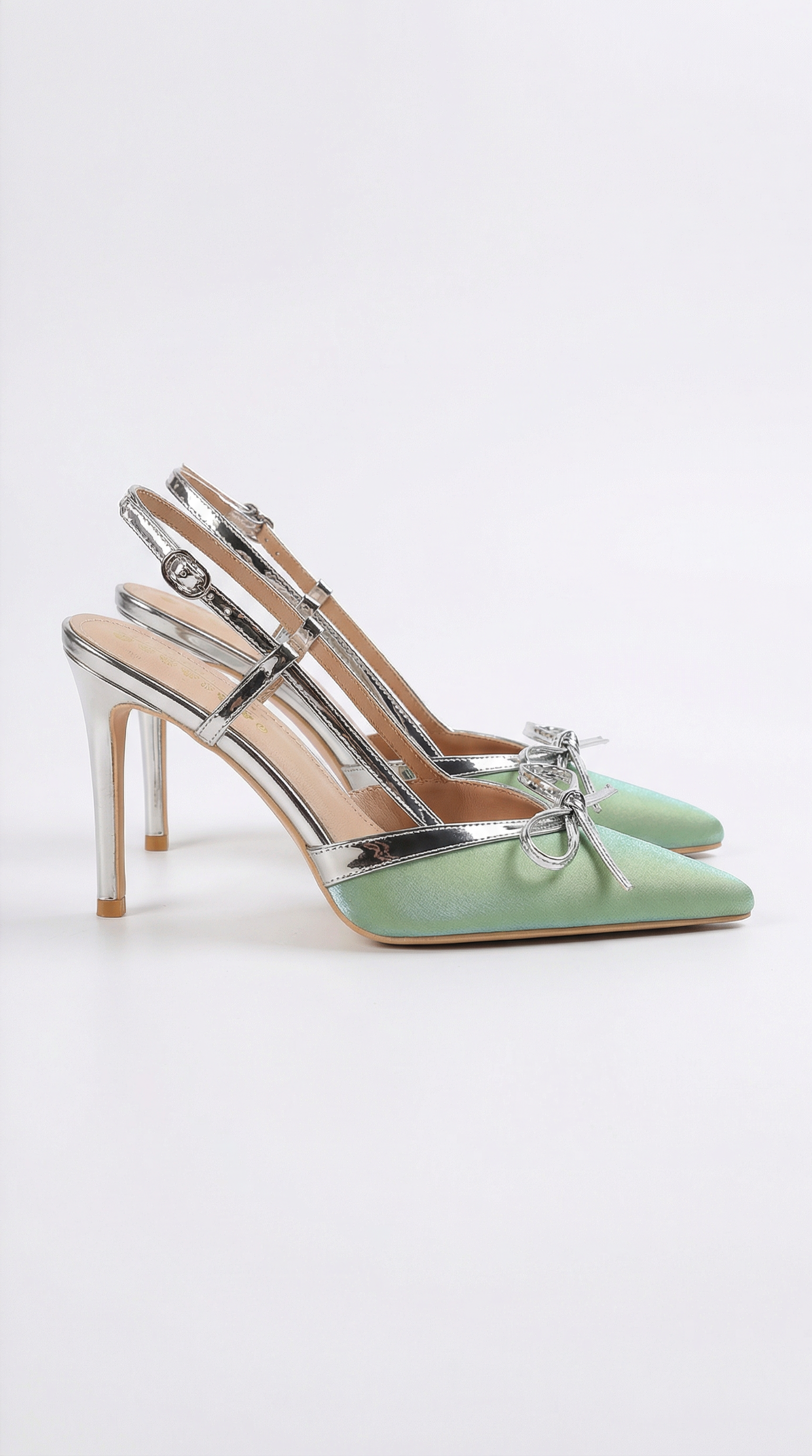 Valora | Satiiniset slingback-avokkaat rusetilla