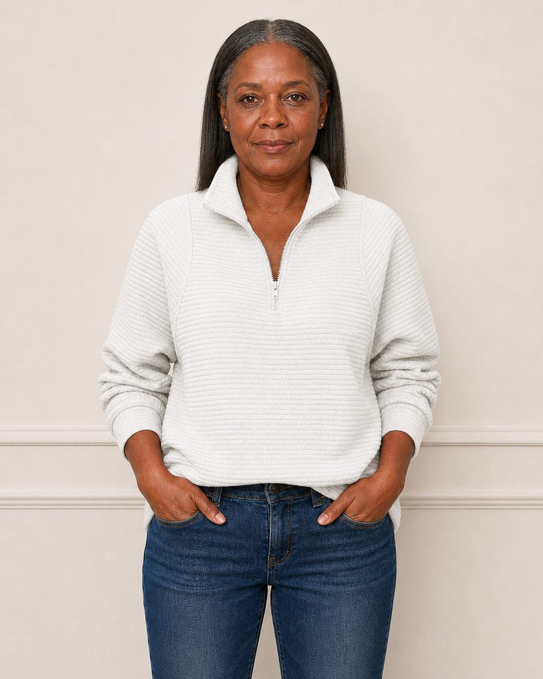 Rhonda | Puolivetoketjullinen neulepusero