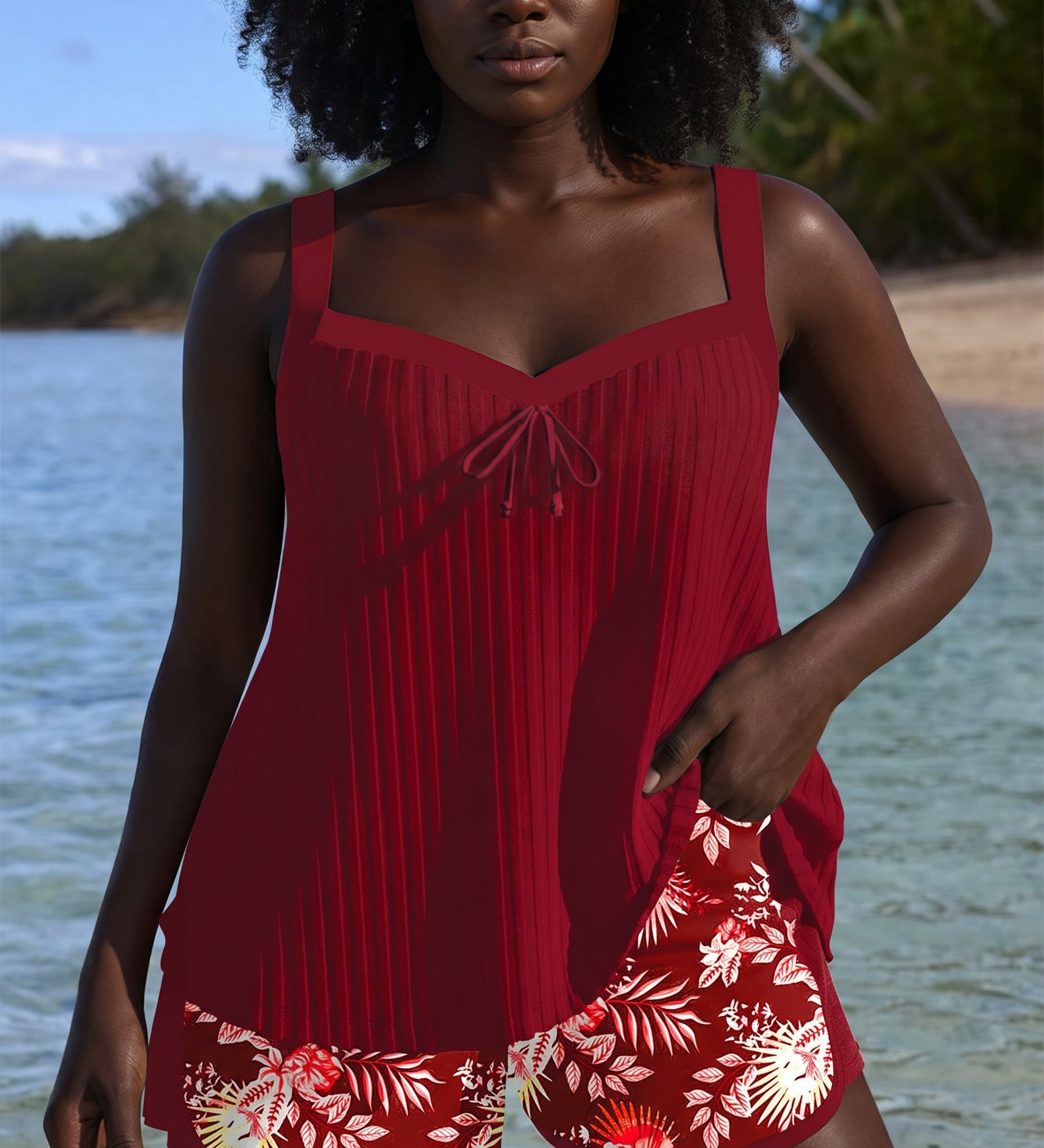 Marisa | Lyhyt raidallinen tankini