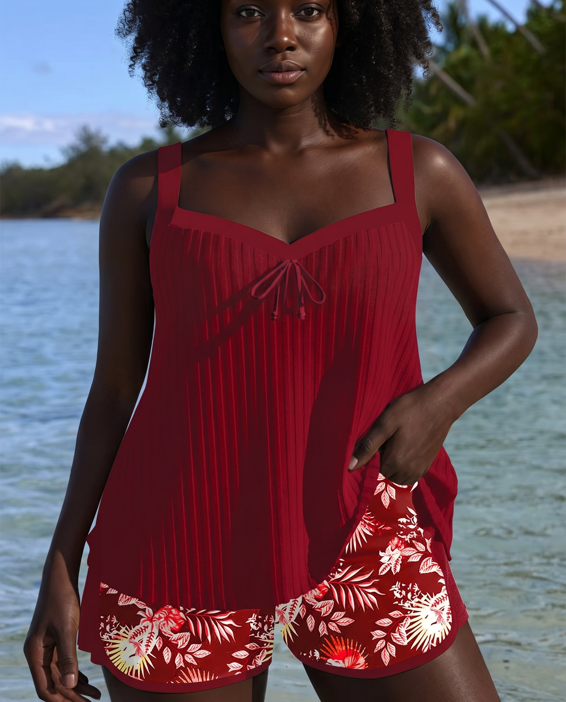 Marisa | Lyhyt raidallinen tankini