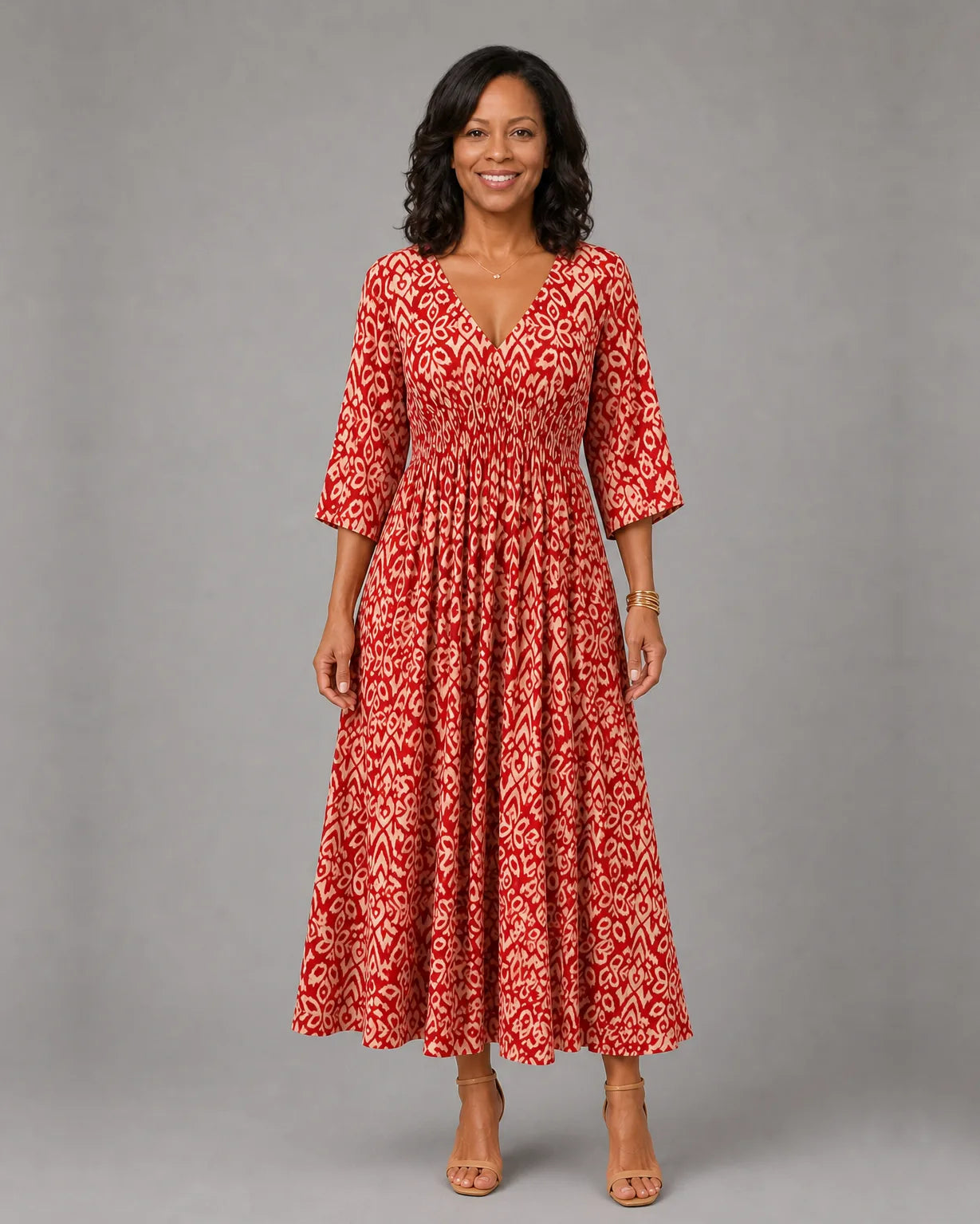 Althea | Boheemi laskeutuva midimekko