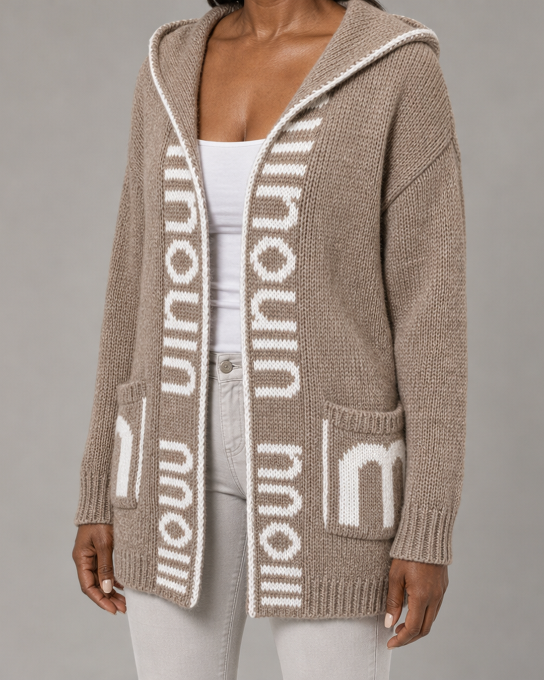 Jacqueline | Hupullinen avoin neuletakki