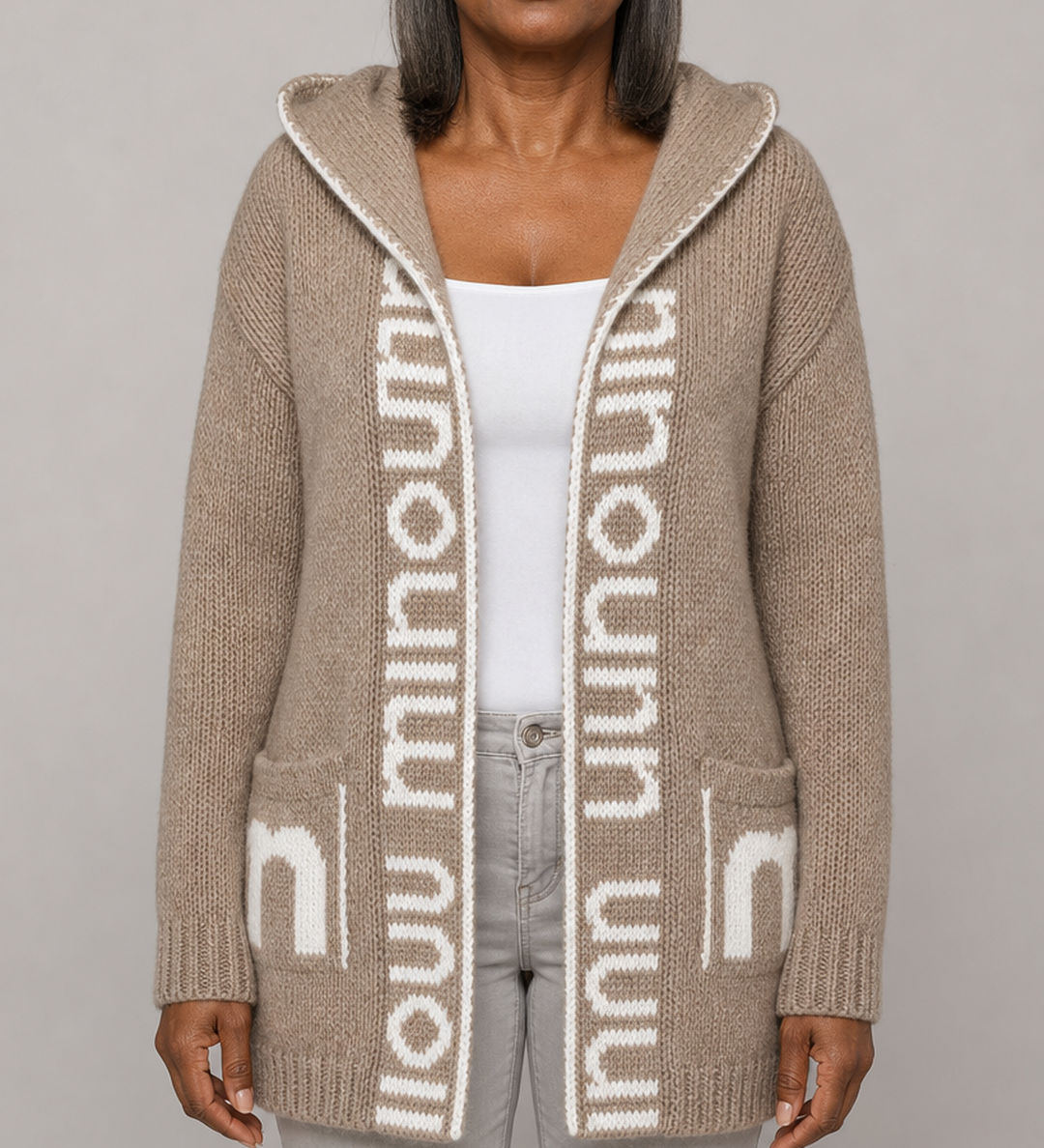 Jacqueline | Hupullinen avoin neuletakki