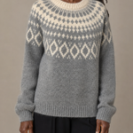 Ida | Sininen vintage fair isle -neulepusero