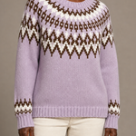 Bernice | Violetti fair isle -kaarrokeneule