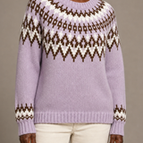 Bernice | Violetti fair isle -kaarrokeneule
